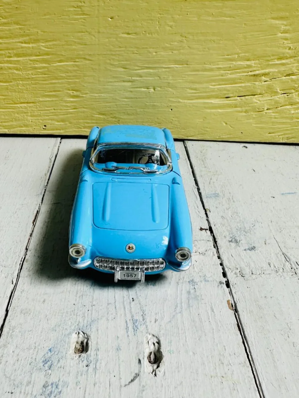 Kinsmart 1957 Chevrolet Corvette 1:34 Diecast Model Car Blue Pull Back Toy 5